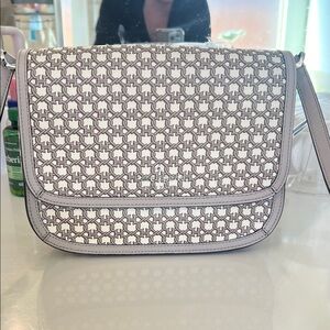 Kate Spade Cream and Brown Geometric Crossbody Bag